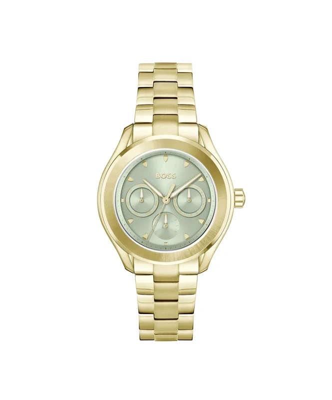 BOSS Analogue Multifunction Quartz Watch for Women LIDA Collection with Gold Colored Stainless Steel Bracelet - 1502745