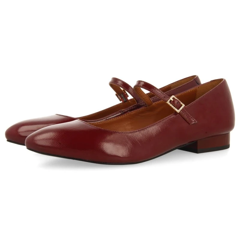 GIOSEPPO Women's toroje Mary Jane Flat, Burgundy, 5.5 UK