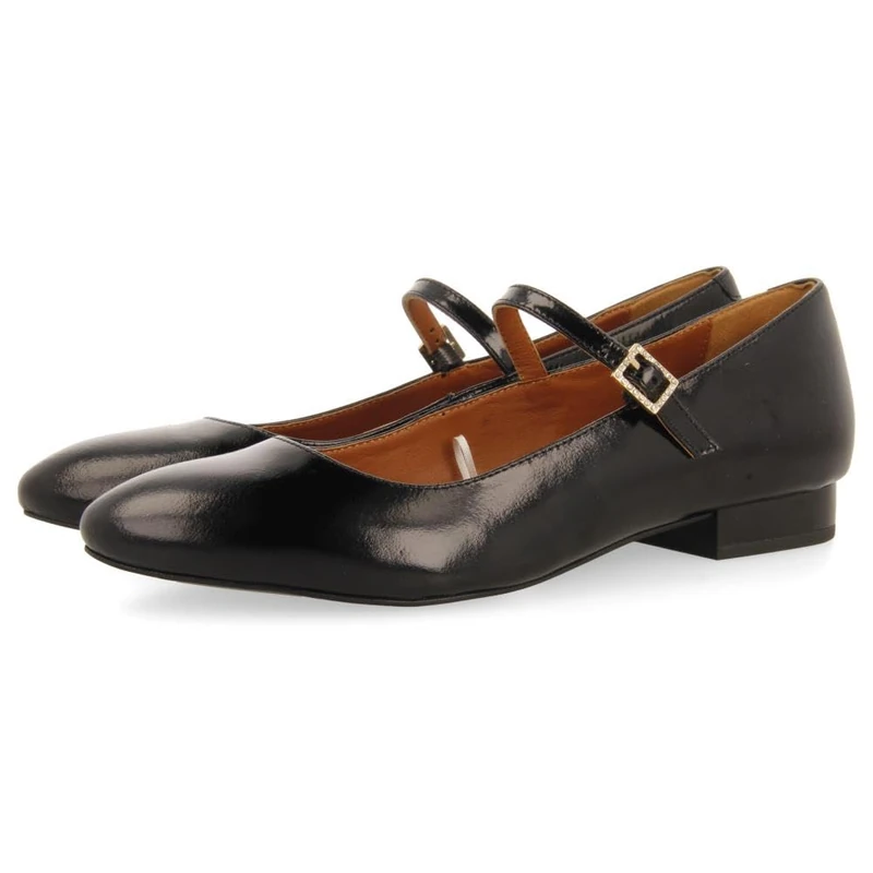 GIOSEPPO TOROJE, Women's Mary Jane Flat Shoes, Black, 41 EU, Black/White, 8.5 UK