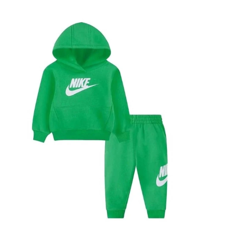 Nike - Jumpsuit consisting of sweatshirt and trousers, sweatshirt with hood, sweatshirt with kangaroo pockets, sweatshirt with embroidered logo, trousers with adjustable waist with drawstring,