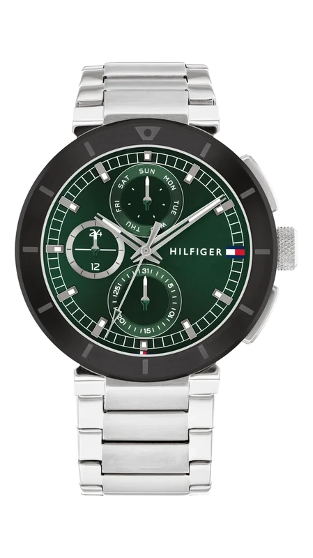 Tommy Hilfiger Analogue Multifunction Quartz Watch for Men with Silver Stainless Steel Bracelet - 1792117
