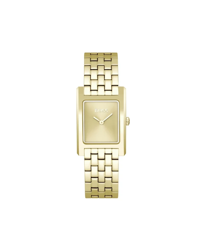 BOSS Analogue Quartz Watch for Women LUCY Collection with Gold Colored Stainless Steel Bracelet - 1502744