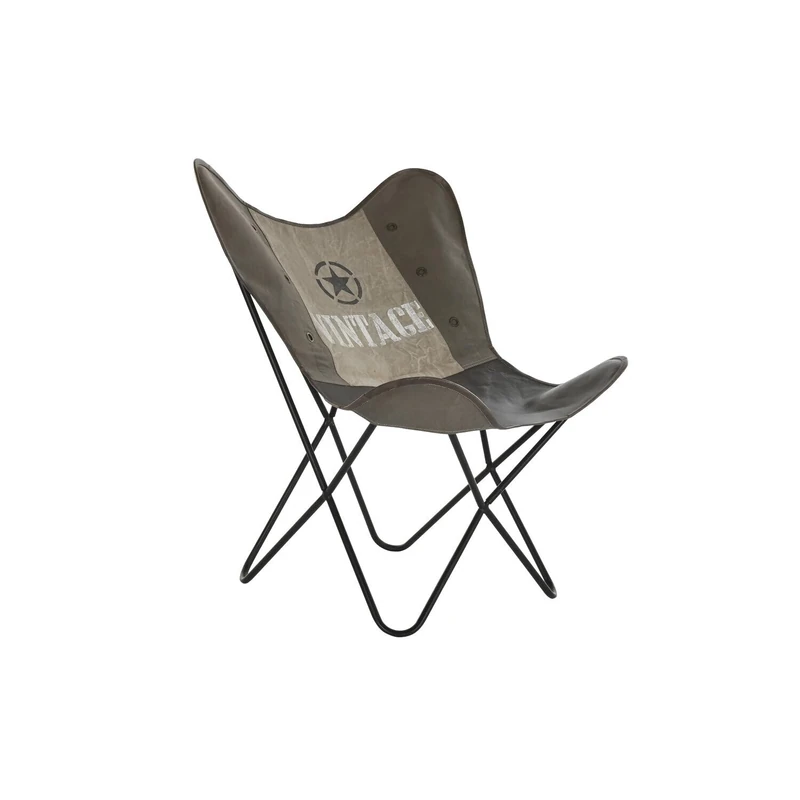 Leather Cotton Chair 76X76X96 Star Grey