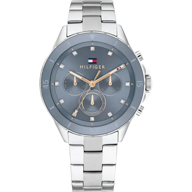 Tommy Hilfiger Analogue Multifunction Quartz Watch for Women with Silver Stainless Steel Bracelet - 1782708