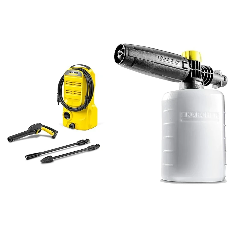 Bundle of Kärcher K 2 Classic Pressure Washer + Kärcher FJ6 Foam Nozzle - Pressure Washer Accessory,Multi,0.6L