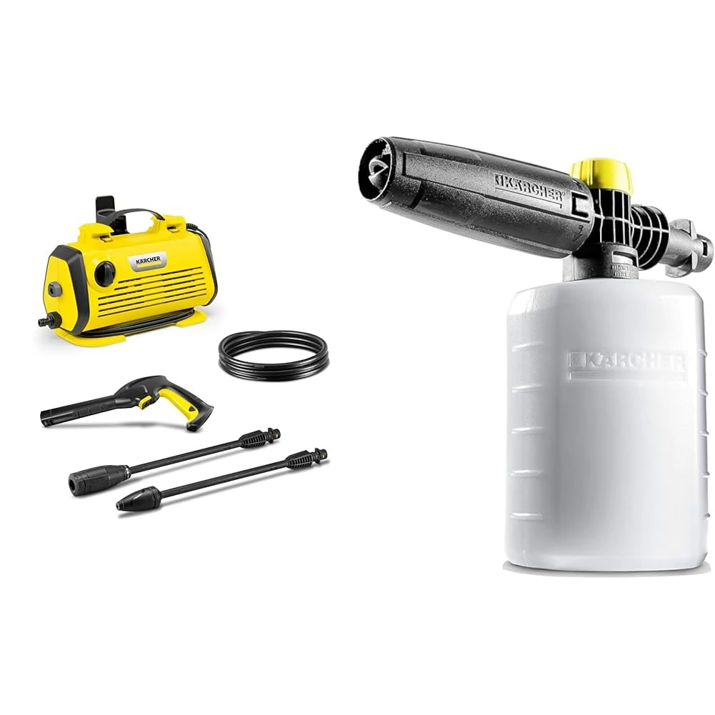 Bundle of Kärcher K 3 Horizontal Pressure Washer + Kärcher FJ6 Foam Nozzle - Pressure Washer Accessory,Multi,0.6L