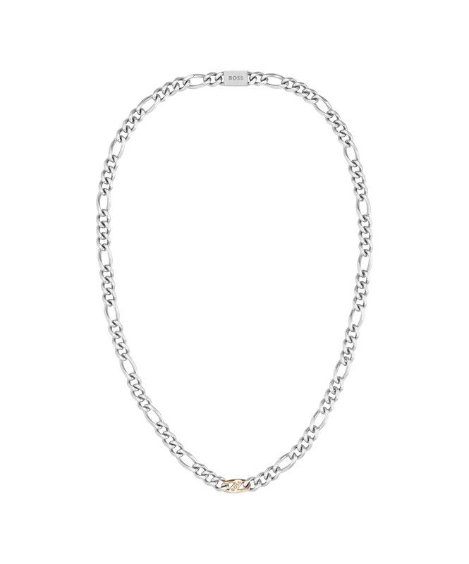 BOSS Jewelry Men's RIAN Collection Chain Necklace in Stainless Steel with a Charm - 1580586