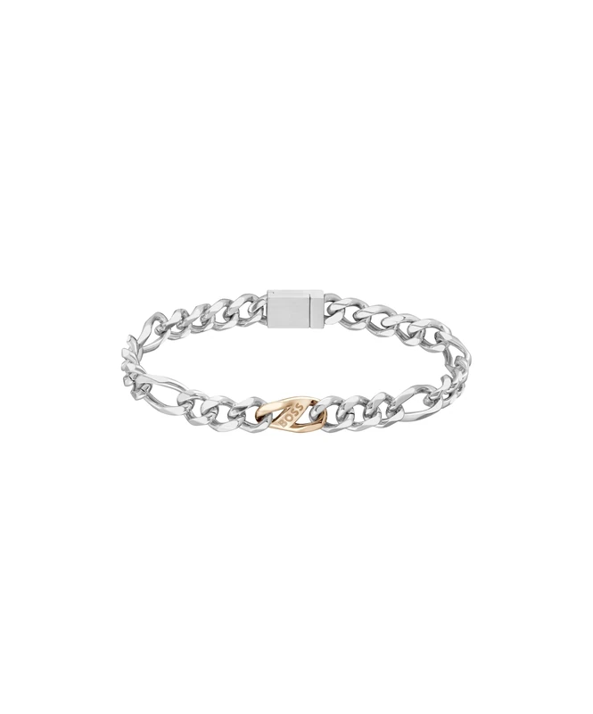 BOSS Jewelry Men's RIAN Collection Chain Bracelet in Stainless Steel with a Charm - 1580613M