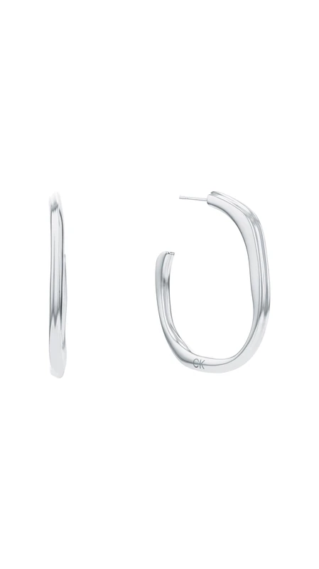 Calvin Klein Women's ELEMENTAL Collection Hoop Earrings in Stainless Steel - 35000643