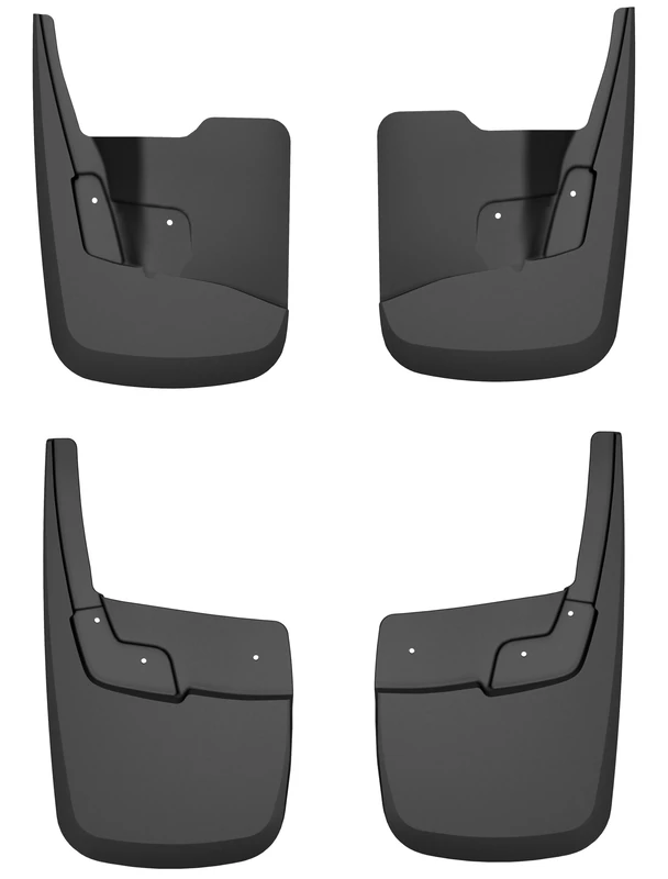 Husky Liners Custom Mud Guards | Fits 2024-2025 Chevrolet Colorado w/Out OEM Fender Flares, Crew Cab | Front & Rear Set, 4-pc Black - 58316