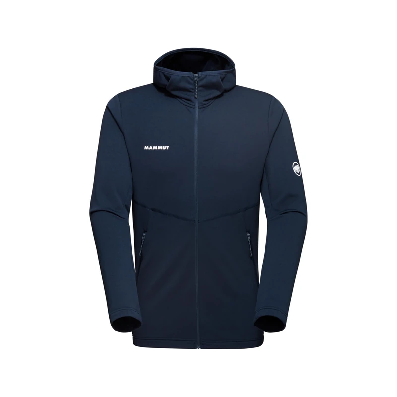Mammut Aconcagua Light ML Hooded Jacket Men | Breathable Midlayer Clothing, for Outdoor Activities | Marine, M