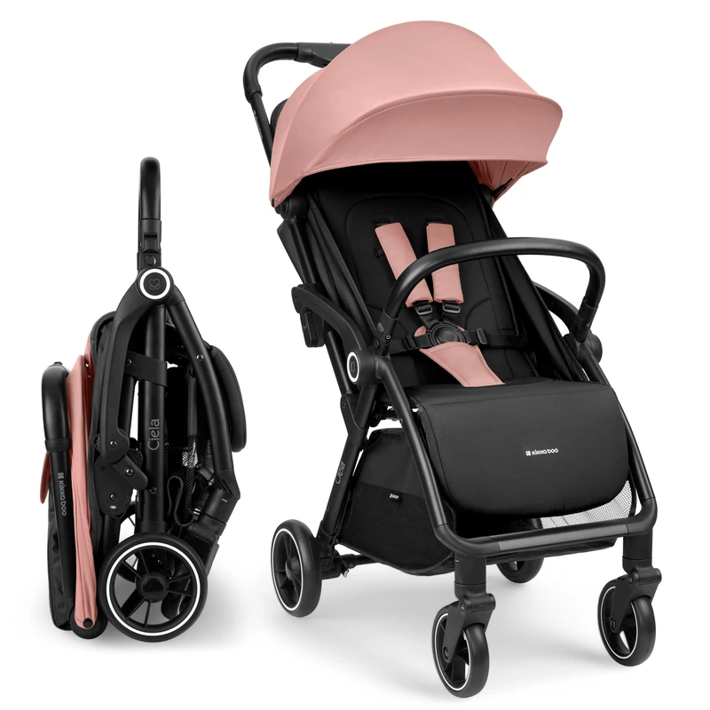 KikkaBoo Pushchair, Travel Buggy, CIELA, Up to 22 kg, Lightweight (7.1 kg), One-Hand Folding, Breathable and Water-Repellent, Includes Rain Cover, Pink