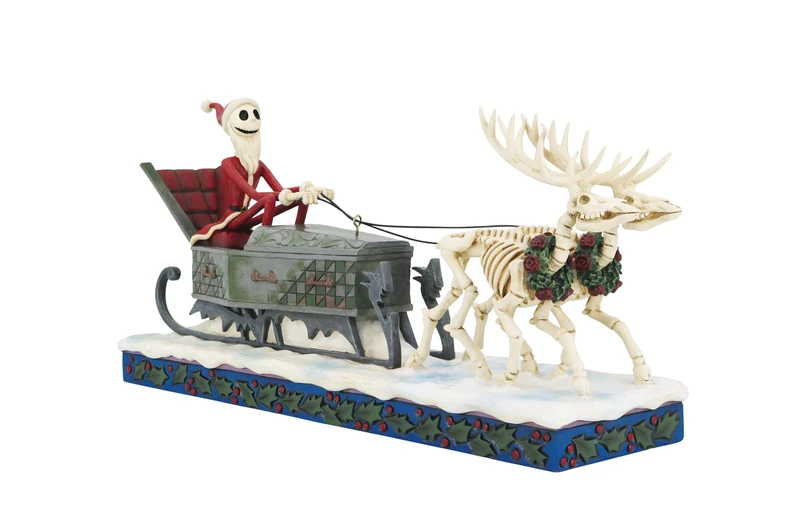 Enesco Jim Shore Jack Skeleton In Sleigh Figurine - Image 1