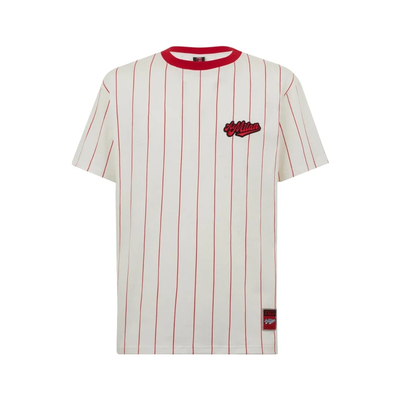 AC Milan AC Milan Urban Collection II Unisex Adult Striped T-Shirt White - Image 1