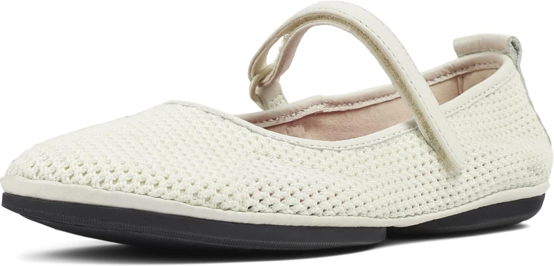 Camper Women's Right Nina K201402 Ballerina Shoes, White Natural 007, 8 UK