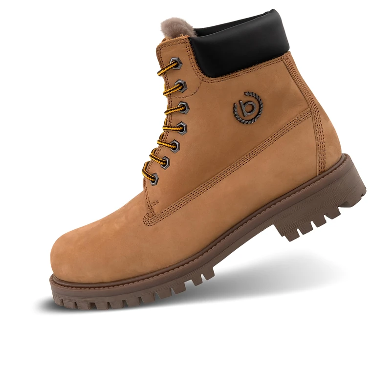 bugatti Men's Lace-Up Boots, Warm Lined, Yellow black, 41 EU