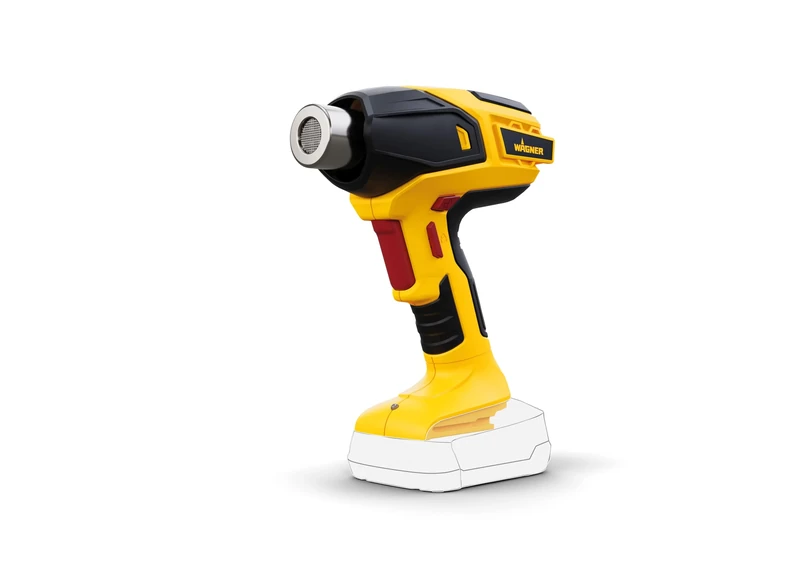 WAGNER Battery-Operated Heat Gun Furno 550, with LED Display, 5 temperaturesettings: 300 to610°C, incl. Reflector and Wide-Jet Nozzle,(Battery and Charger are not Included)