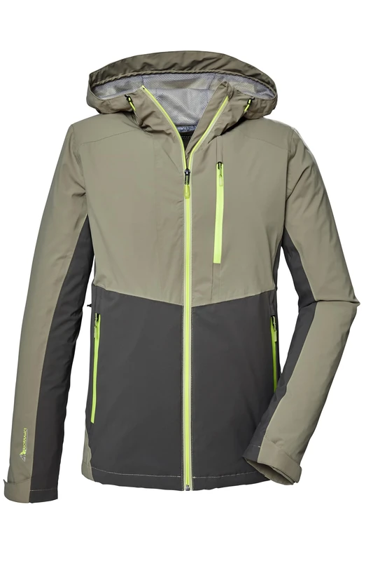 Killtec Men's Kos 27 Mn Jckt Functional Waterproof/Outdoor Jacket with Hood, Sage, XXL