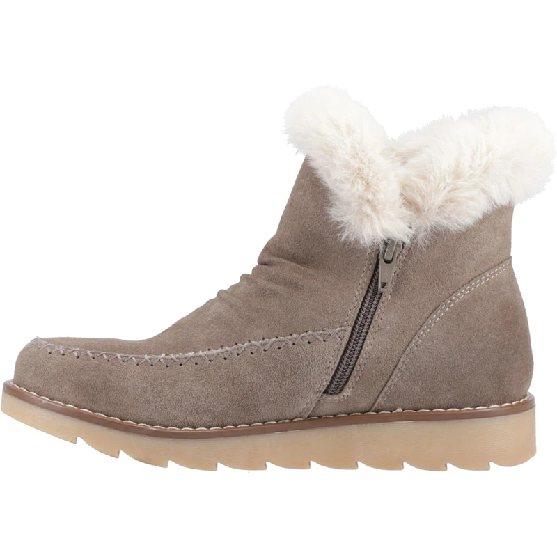 Hush Puppies Female Moira Mid Boot, Taupe, 5