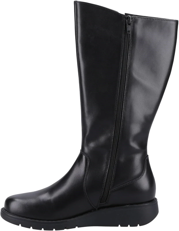 Hush Puppies Female Luna Long Boots, Black, 4