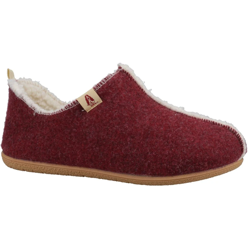 Hush Puppies Female Good Slippers, Burgundy, 4