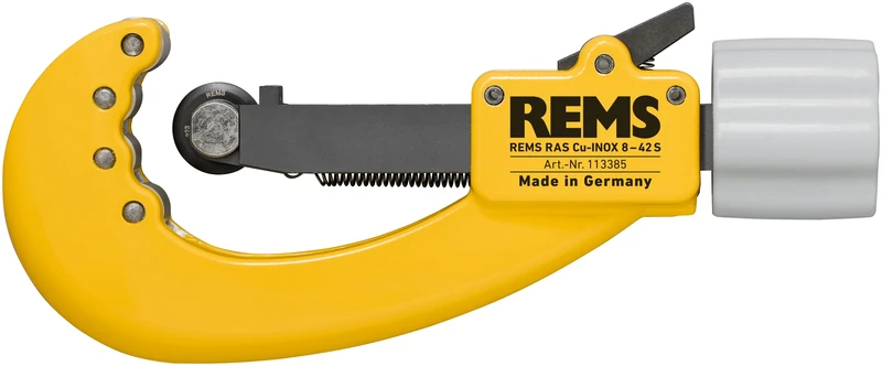 REMS RAS CU-INOX (Ø 8-42 mm, 3/8-1 5/8 inch, Pipe Cutter for Copper/Steel Pipes, with Cutting Wheel, Pipe Separator) 113385 R