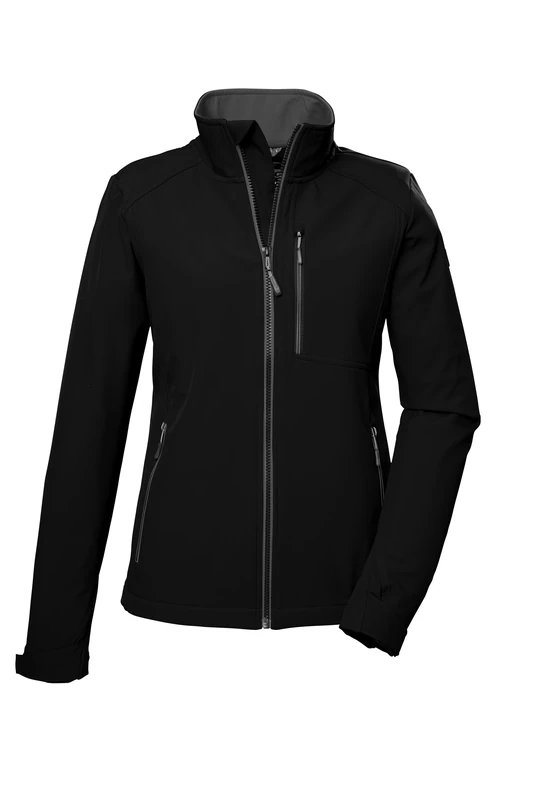 Killtec KOS 264 WMN SFTSHLL JCKT Women's Softshell Outdoor Jacket with Stand-Up Collar Black 44 41317-000