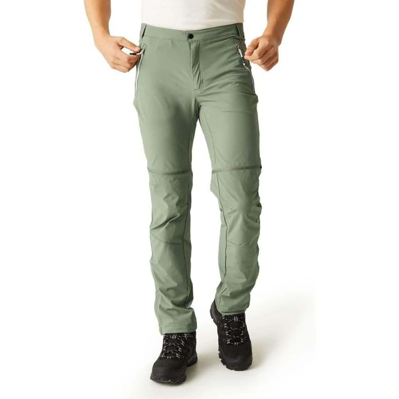 Regatta Men's Mountain Zip Off Hiking Trousers, Agave Green, 36W