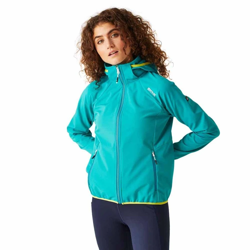 Regatta Bourda Women's Full Zip Hooded Softshell Jacket, Tahoe Blue (Moroccan Blue), UK 12