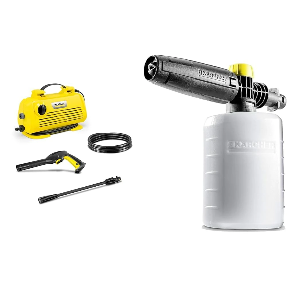 Bundle of Kärcher K 2 Horizontal Pressure Washer + Kärcher FJ6 Foam Nozzle - Pressure Washer Accessory,Multi,0.6L