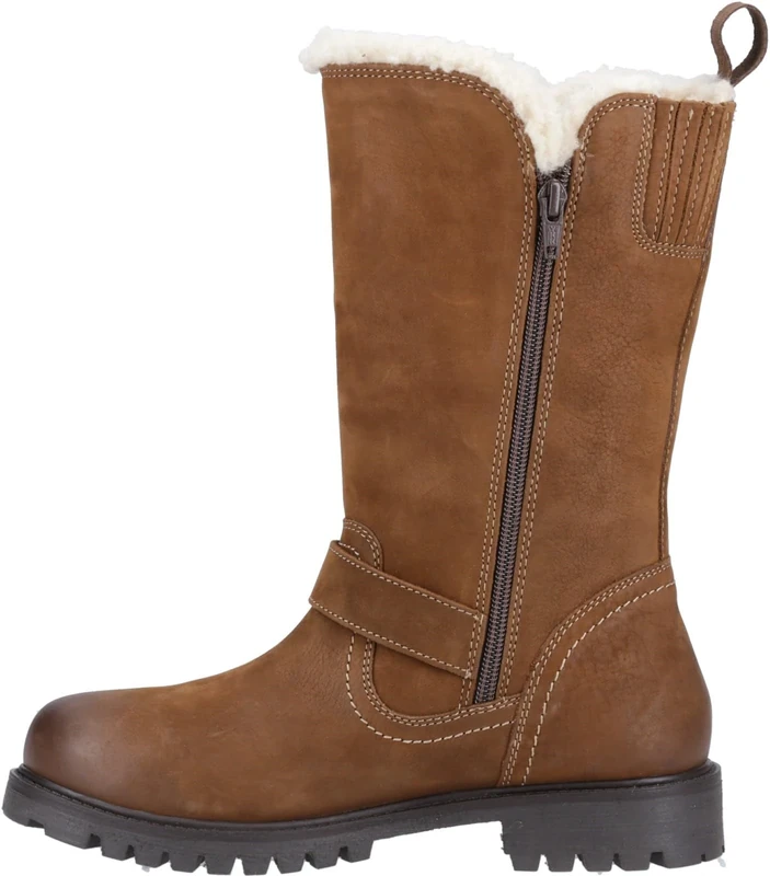 Hush Puppies Female Winnie Boot, Tan, 4
