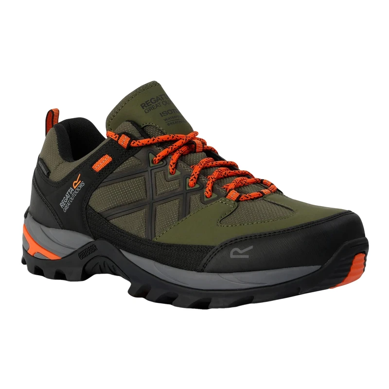Regatta Mens Samaris III Low Walking Shoes with Performance Threads & Shock Absorbing Heel, Waterproof & Breathable - Perfect for Outdoors, Hikin, Climbing & Mountaineering Grey