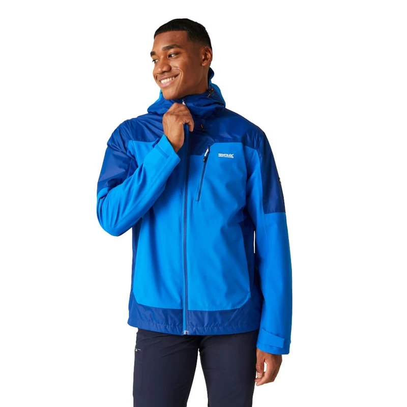Regatta Womens Iii Jacket Highton V Stretch Waterproof Breathable Coat, Oxford Blue/New Royal, XXL EU