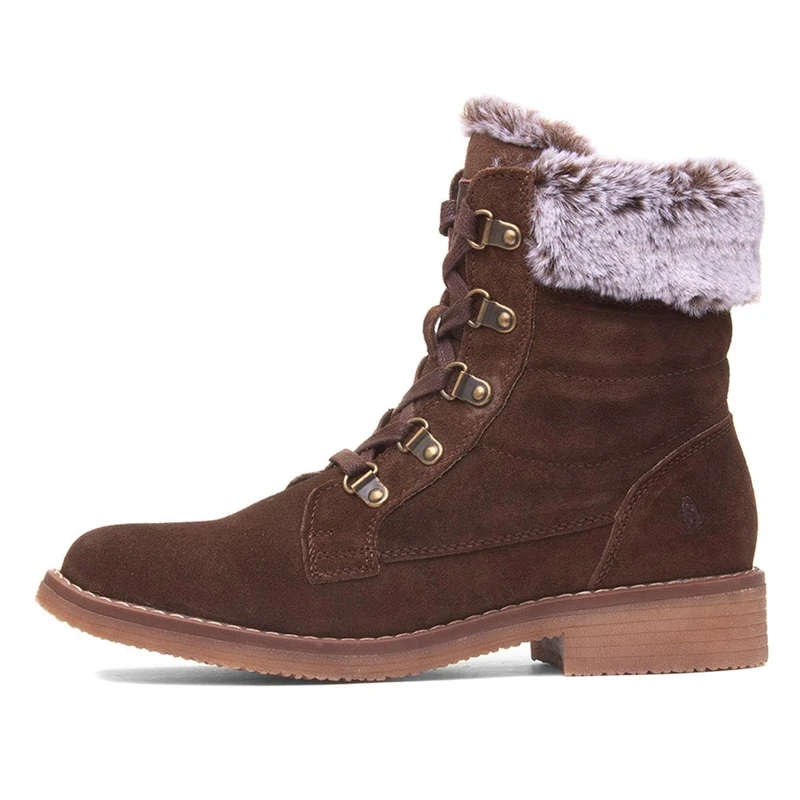 Hush Puppies Female Florence Mid Boot, Chocolate, 6