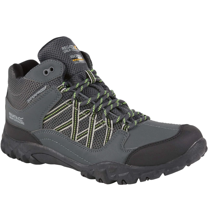 Regatta Mens Edgepoint Hydropel Mid Height Walking Boots, Waterproof & Breathable with Hardwearing Threads & TECFOAM Insock - Perfect for Outdoors, Walking, Hiking & Climbing