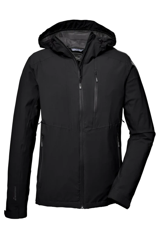 Killtec KOS 25 MN JCKT 41314-000 Men's Functional Waterproof Outdoor Jacket with Hood Black L