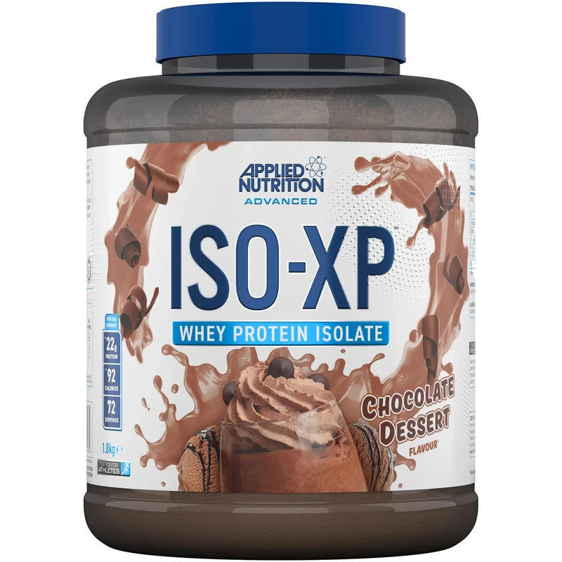 Applied Nutrition ISO-XP Whey Protein Isolate – Over 21g Protein, Low Carb, Low Fat, BCAA-Rich, Fast Absorption, Soy-Free, Halal-Certified (1.8kg - 72 Servings) (Chocolate)