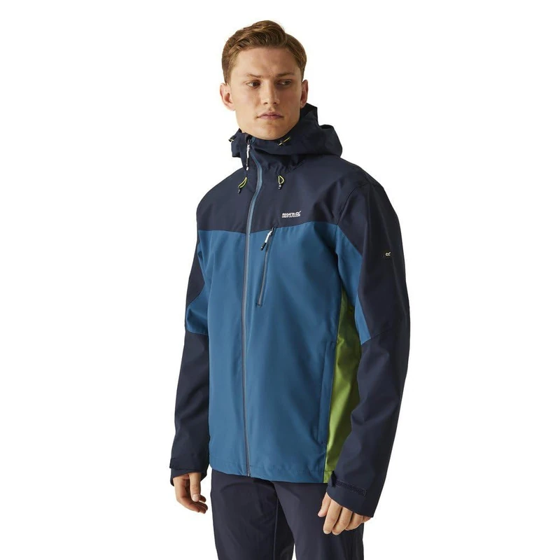 Regatta Mens Birchdale Waterproof Hooded Jacket (2XL) (Moroccan Blue/Navy) - Image 1