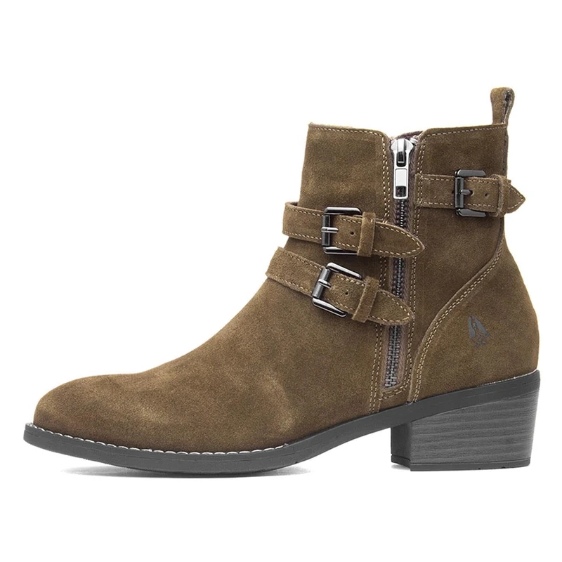Hush Puppies Female Jenna Ankle Boot, Khaki, 6 - Image 1