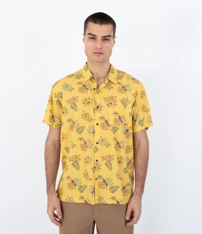 Hurley Mens Rincon Shirt, Dusty Cheaddar, XL EU