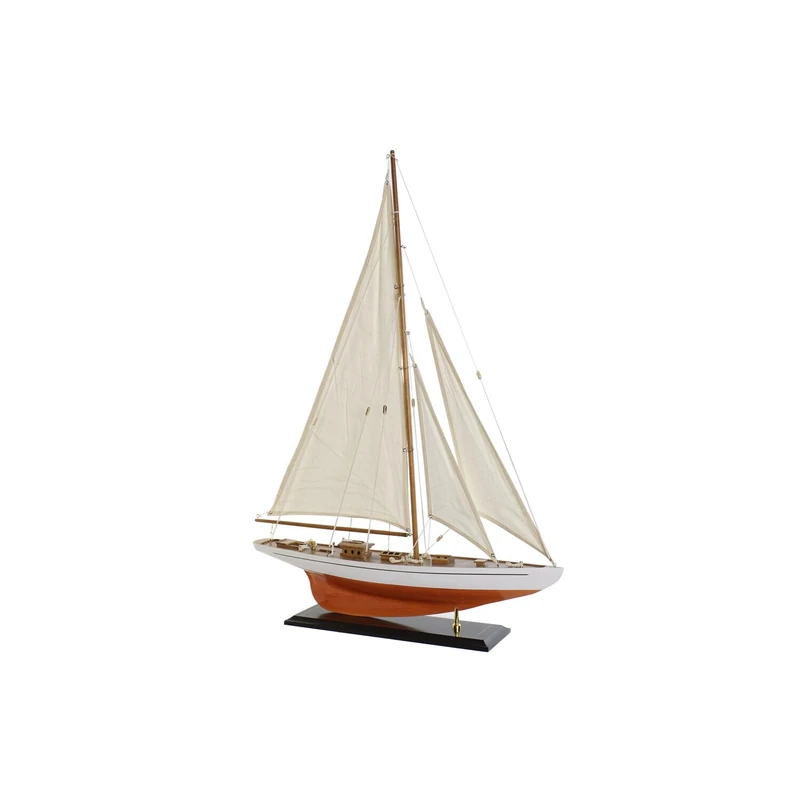 AlexandreHouse Barco Madera Algodon 60 x 11 x 85 cm White - Image 1