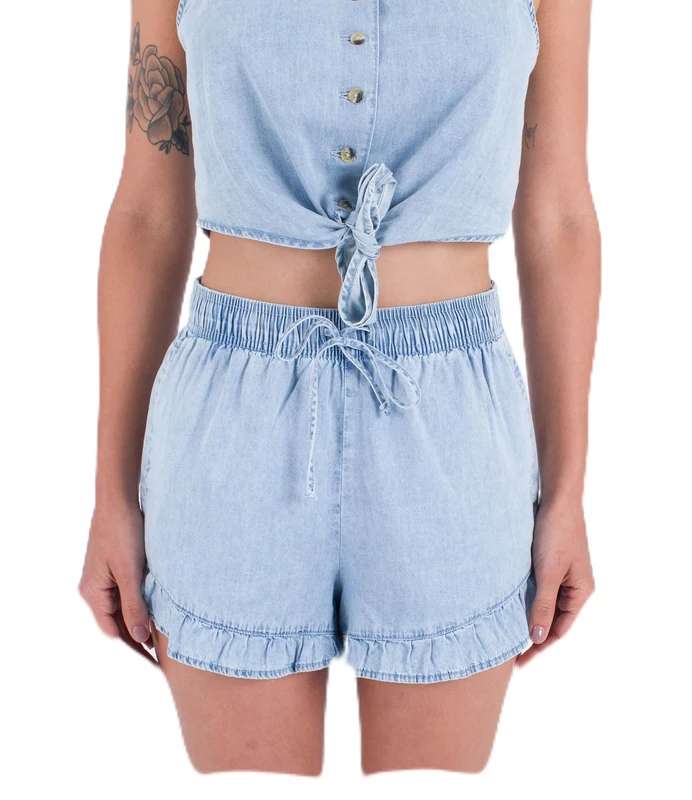 Hurley Shorts Women - Jackson Ruffle Blue S