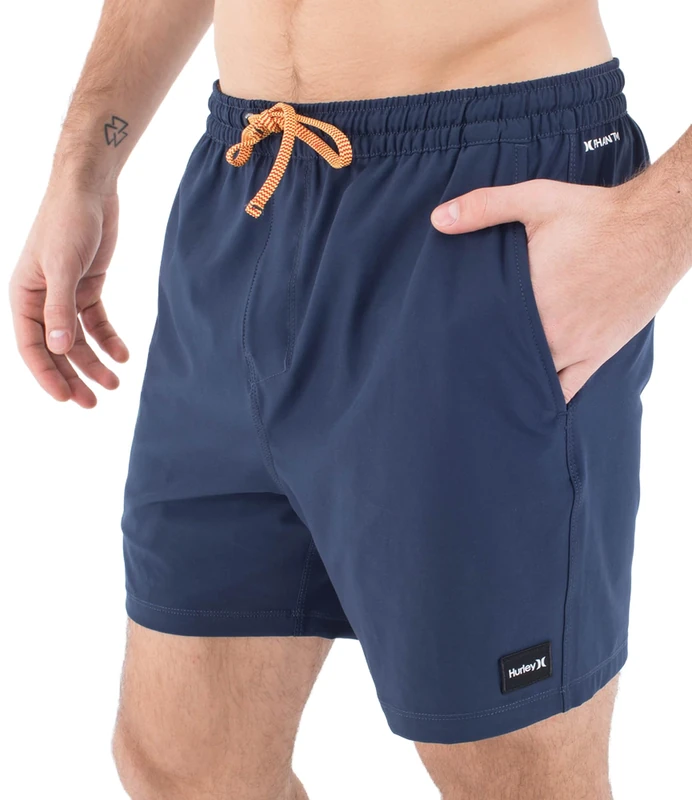 Hurley Mens Phantom Eco Poolside Combo 16" Board Shorts, Obsidian, M EU