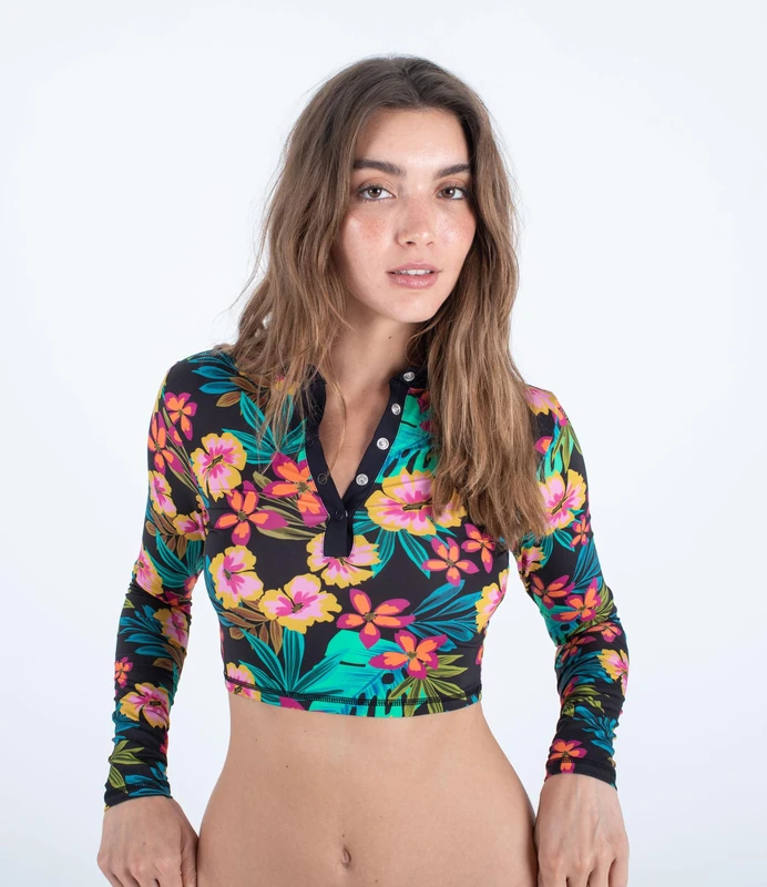 Hurley Long sleeve lycra women - Fiji Fantasy Crop