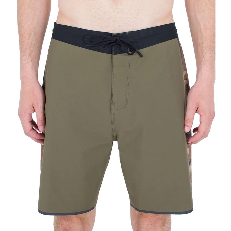 Hurley Mens Phantom+ Sidewinder Fuse 18" Board Shorts, Olive, 32 EU