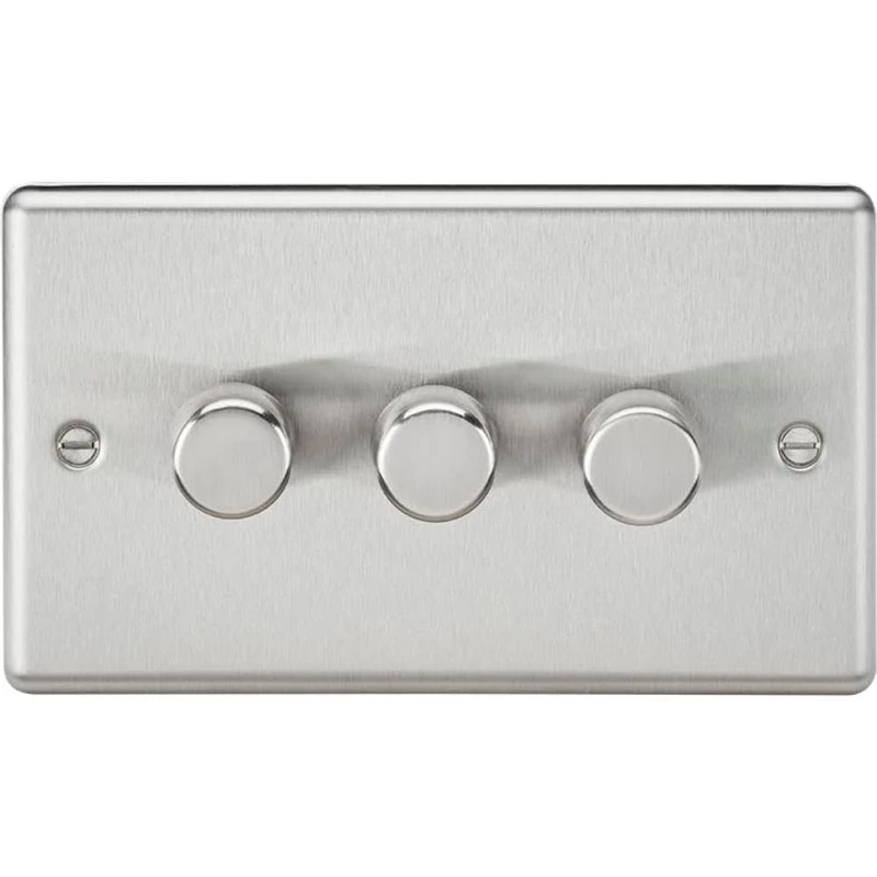 3G 2-way 10-200W (5-150W LED) Intelligent dimmer - Brushed Chrome