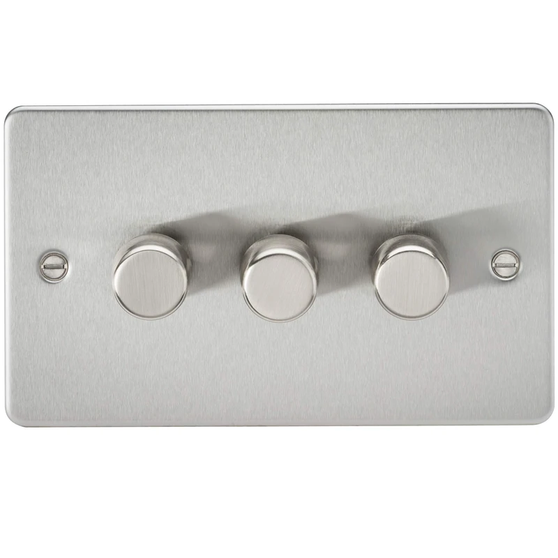 3G 2-way 10-200W (5-150W LED) Intelligent dimmer - Brushed Chrome