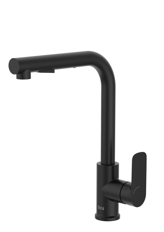 Roca Cala Collection A5A856ENB0 Kitchen Mixer Tap with Removable Spout Matt Black