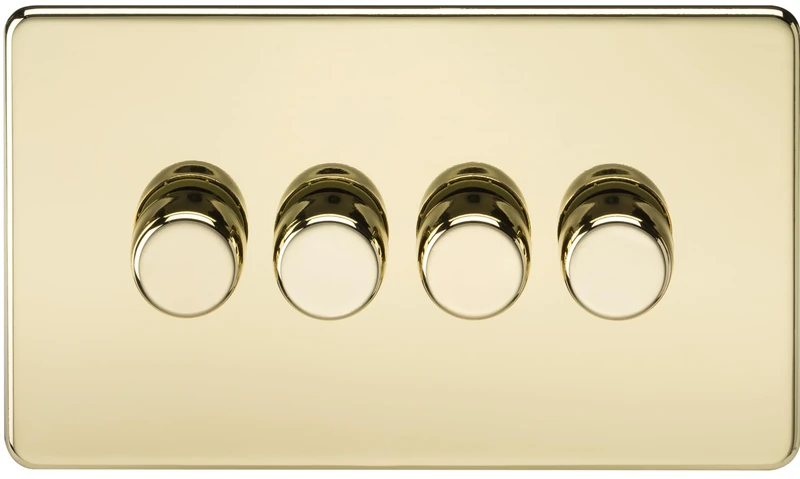 4G 2-way 10-200W (5-150W LED) Intelligent dimmer - Polished Brass