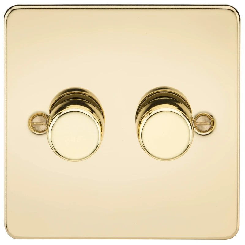2G 2-way 10-200W (5-150W LED) Intelligent dimmer - Polished Brass